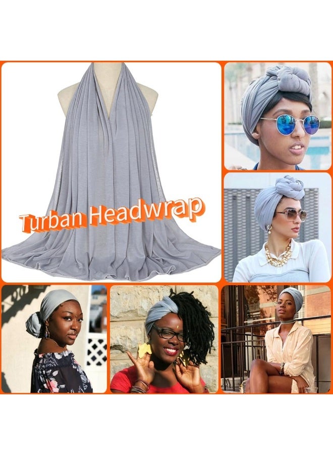 Generic Head Wraps for Black Women Stretch Headwraps Large Hair Wraps Hijab Scarves for Muslim Head Scarf Turban Headbands  - Image 2