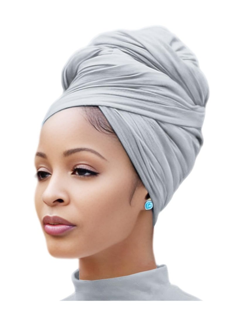 Generic Head Wraps for Black Women Stretch Headwraps Large Hair Wraps Hijab Scarves for Muslim Head Scarf Turban Headbands  - Image 1