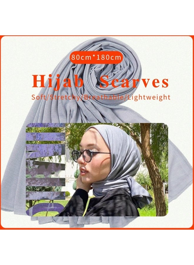 Generic Head Wraps for Black Women Stretch Headwraps Large Hair Wraps Hijab Scarves for Muslim Head Scarf Turban Headbands  - Image 3