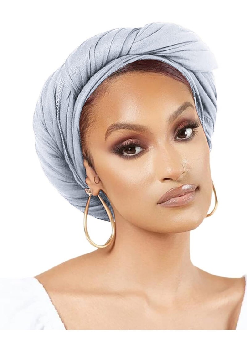 Generic Head Wraps for Black Women Stretch Headwraps Large Hair Wraps Hijab Scarves for Muslim Head Scarf Turban Headbands  - Image 5