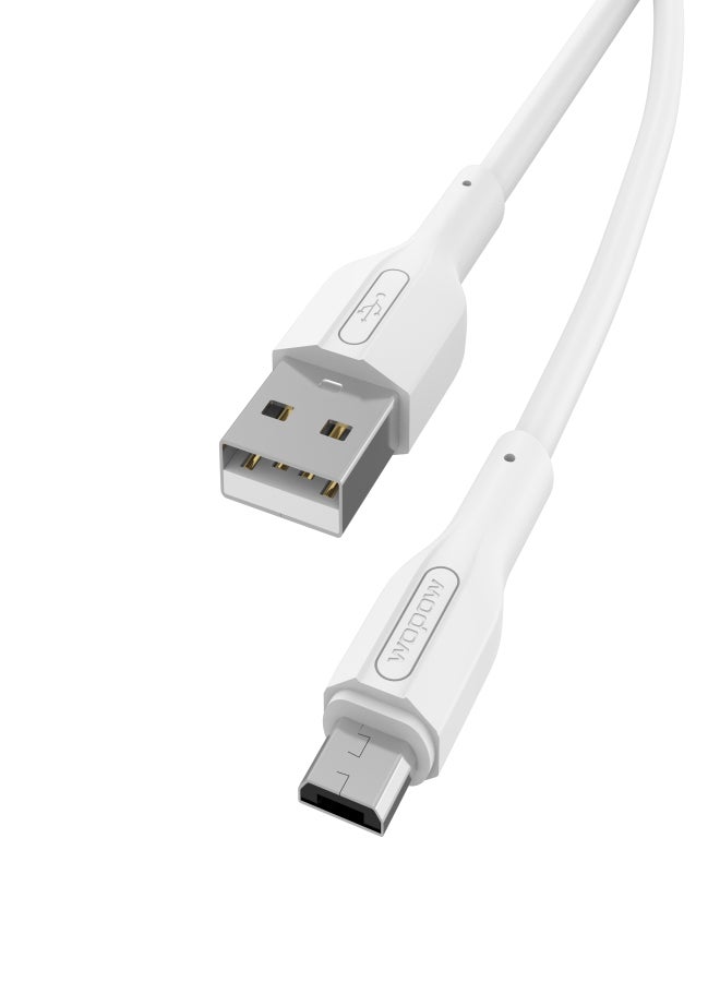 كابل Wopow WX01 Micro USB، طوله 120 سم (شحن سريع)، لون أبيض