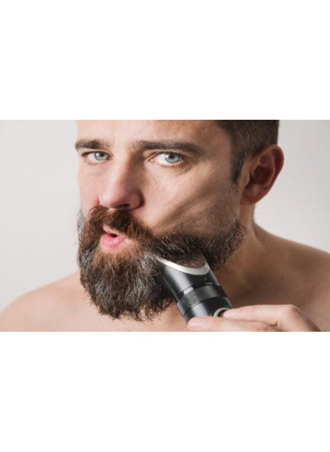 DIGNLIGN - Professional Electric Hair Clipper With Blades Silver/Black - Image 1