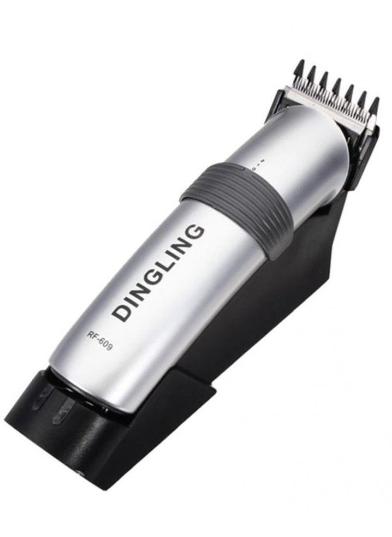 DIGNLIGN - Professional Electric Hair Clipper With Blades Silver/Black - Image 1