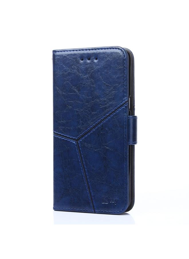 اس-توب جراب لهاتف Huawei P smart 2020 بخياطة هندسية أفقية من مادة TPU + جراب جلدي من البولي يوريثان مع حامل وفتحات للبطاقات ومحفظة - Image 2