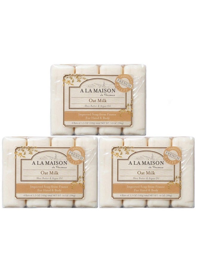 A La Maison La Maison Oat Milk Bar Soap Triple French Milled Natural Moisturizing Hand Soap Bar (12 Bars Of Soap 3.5 Oz)  - Image 2