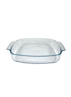 Homemaker Curve Rectangular Deep Glass Baking Dish, 2.9 Lt Capacity, 33.9X22 Cm Diameter, 6.4 Cm Height - Clear  - Image 1