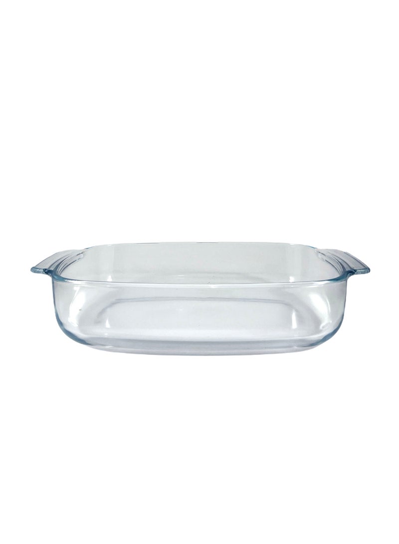 Homemaker Curve Rectangular Deep Glass Baking Dish, 2.9 Lt Capacity, 33.9X22 Cm Diameter, 6.4 Cm Height - Clear - Image 2