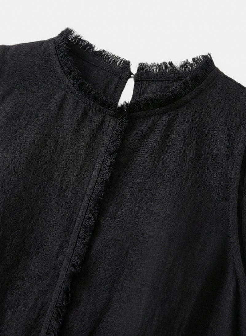 Carina Frayed-Edge Lounge Dress - Image 3