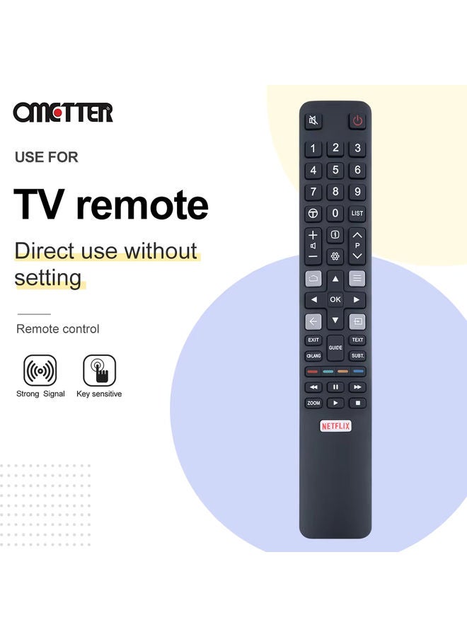 OMETTER جهاز تحكم عن بعد TCL الذكي RC802N YU14 YAI3 YUI2 YUI1 YU11 مناسب لـ 65C2US 75C2US 43P20US U65S9906 U43P6006