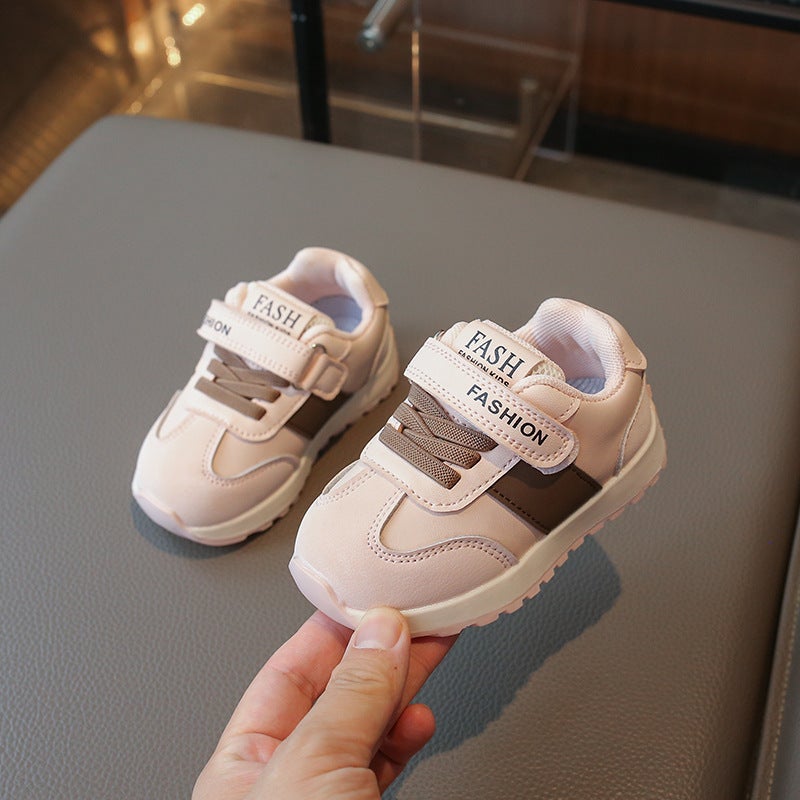 2025 Spring Korean Style Striped Sports Shoes Non-Slip Versatile Boys And Girls Toddler Shoes Toddler Soft Sole Low-Top Single Shoes - Image 4
