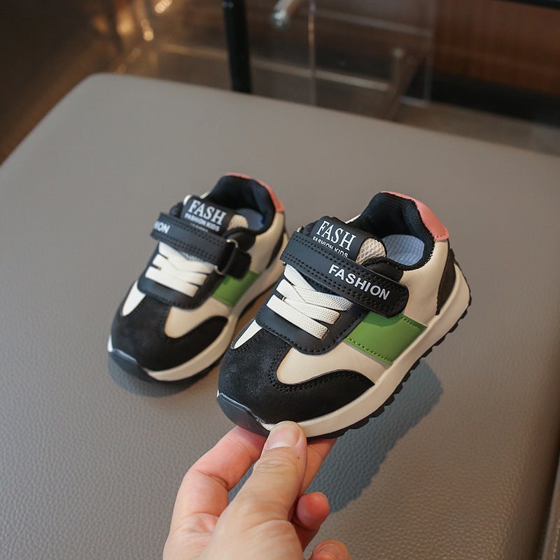 2025 Spring Korean Style Striped Sports Shoes Non-Slip Versatile Boys And Girls Toddler Shoes Toddler Soft Sole Low-Top Single Shoes - Image 5