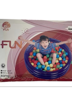 Fun Inflatable pool with 50 colorful balls  - Image 3