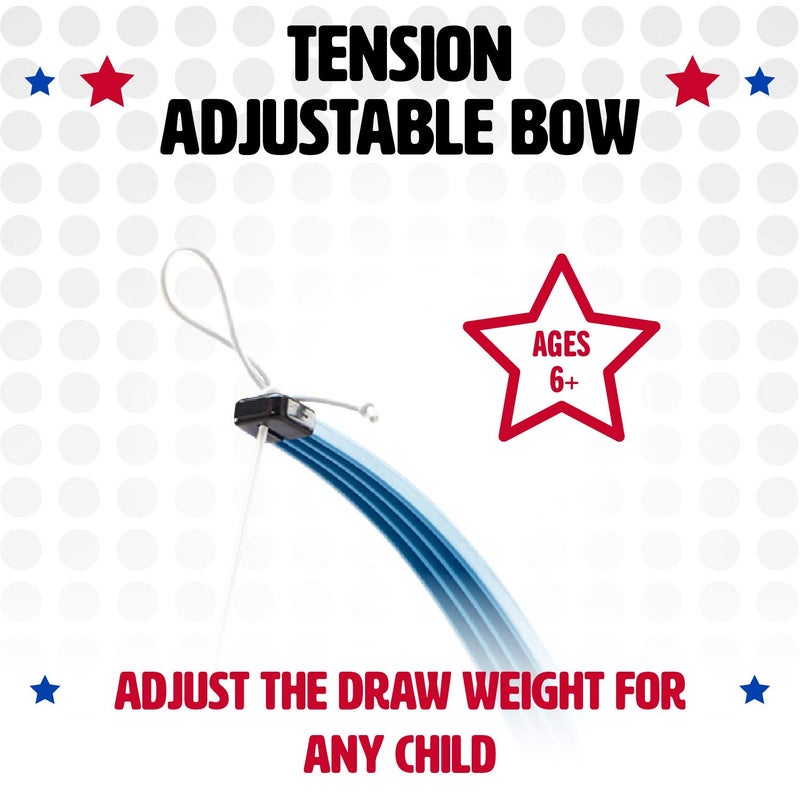 NSG Deluxe Bow and Arrow Set for Kids - Toy Archery Bow with Large Freestanding Target, Suction Cup Arrows, and Quiver - Image 4