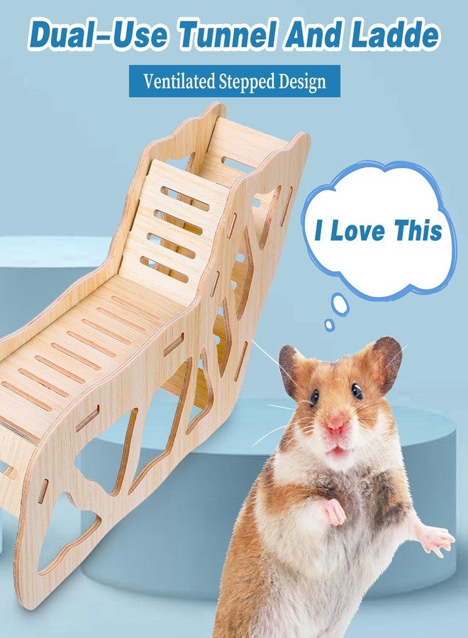 DOPENSPI Wooden Hamster Tunnel, Versatile Hamster Hideout and Exploration Tunnel Climbing Ladder HamsterExplorer Hamsters Hideout for Hamsters Gerbils Small Pets - Image 3