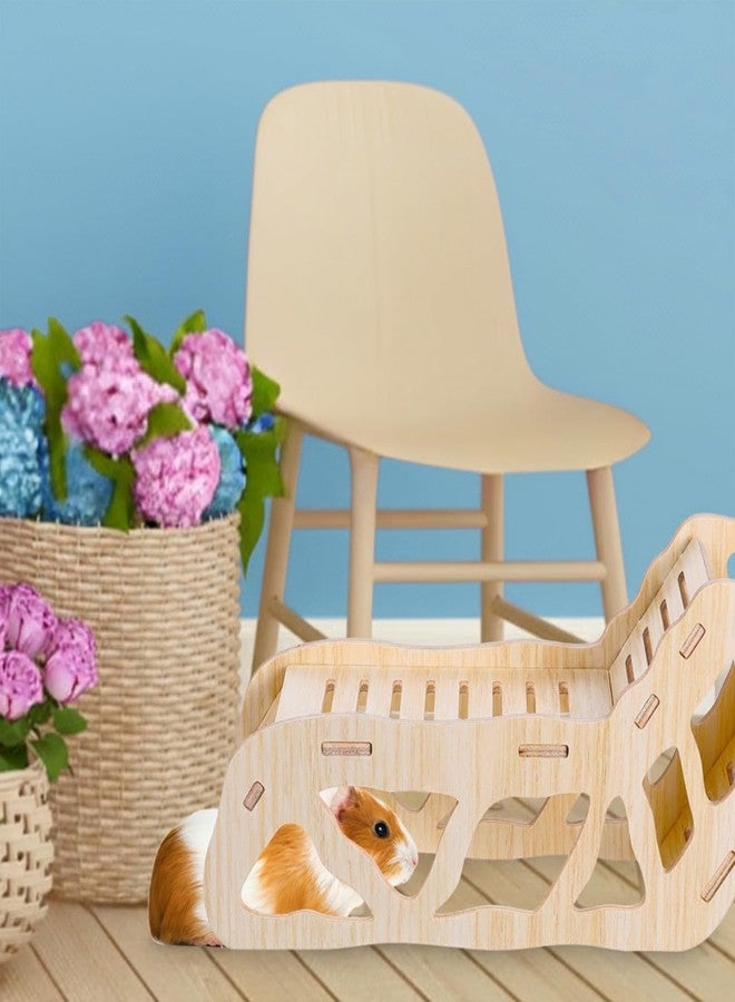 DOPENSPI Wooden Hamster Tunnel, Versatile Hamster Hideout and Exploration Tunnel Climbing Ladder HamsterExplorer Hamsters Hideout for Hamsters Gerbils Small Pets - Image 5
