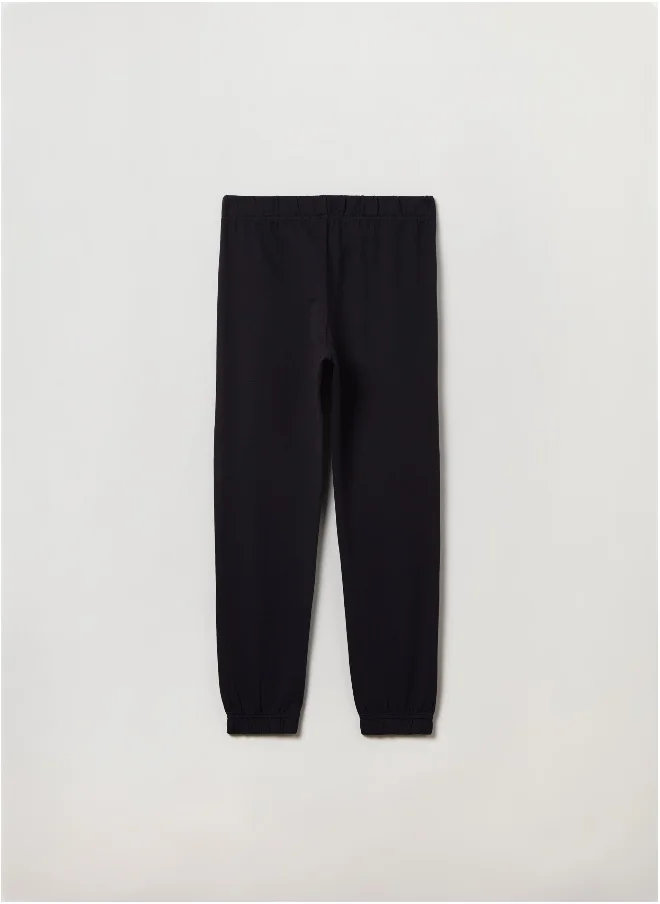 او في اس Fleece joggers with elasticated edging