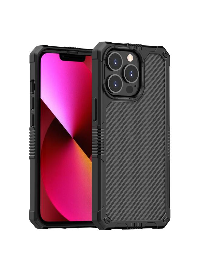 اس-توب جراب مقاوم للصدمات من ألياف الكربون لهاتف iPhone 13 Pro Max - Image 1