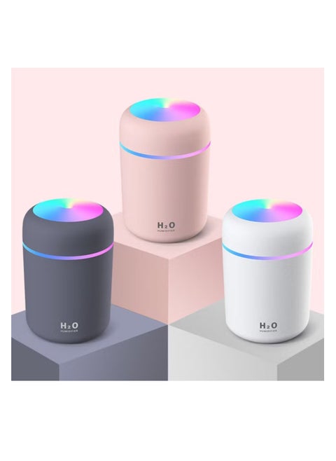300ml H2O Humidifier, USB Aroma Diffuser, Mini USB Cool Mist Purifies and Refreshes, Portable Humidifier, Keep Healthy Environment for Bedroom, Home, Car, Plant