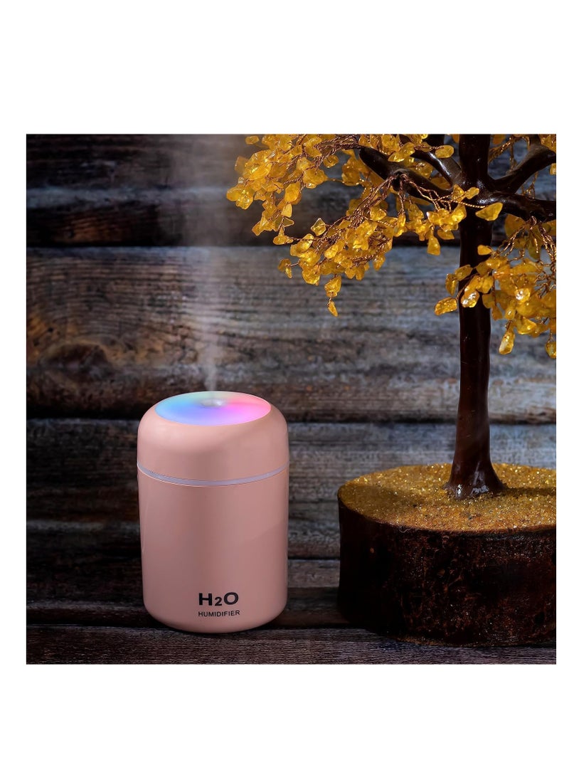 Generic - 300ml H2O Humidifier, USB Aroma Diffuser, Mini USB Cool Mist Purifies and Refreshes, Portable Humidifier, Keep Healthy Environment for Bedroom, Home, Car, Plant - Image 1