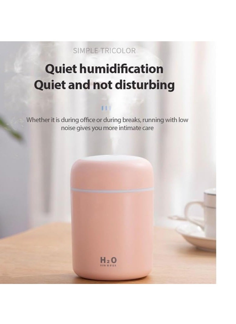 Generic - 300ml H2O Humidifier, USB Aroma Diffuser, Mini USB Cool Mist Purifies and Refreshes, Portable Humidifier, Keep Healthy Environment for Bedroom, Home, Car, Plant - Image 1