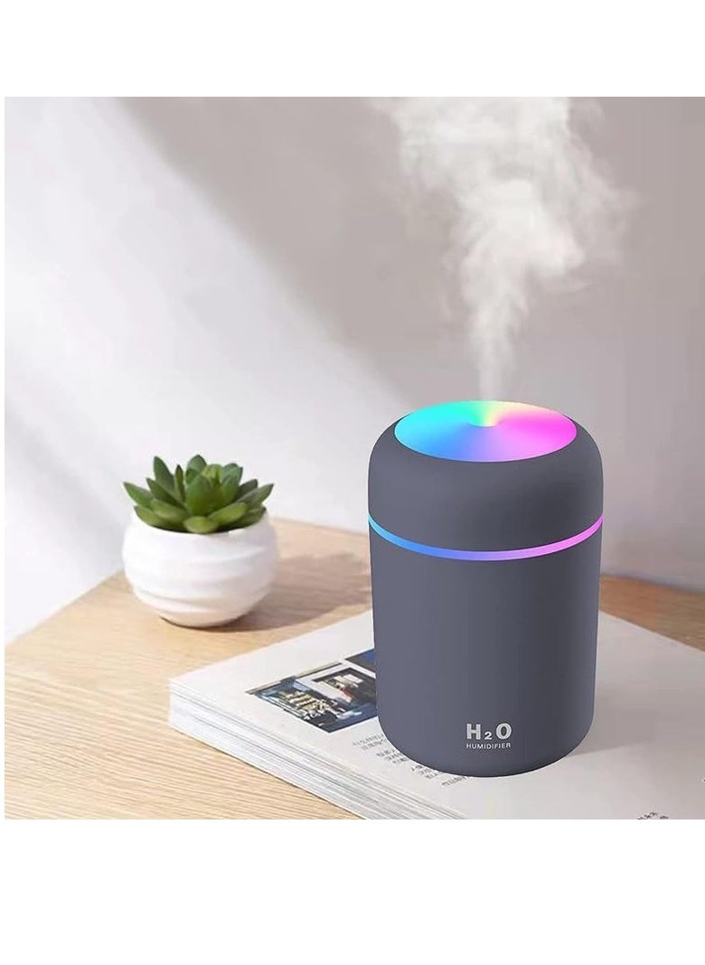 Generic - 300ml H2O Humidifier, USB Aroma Diffuser, Mini USB Cool Mist Purifies and Refreshes, Portable Humidifier, Keep Healthy Environment for Bedroom, Home, Car, Plant - Image 1
