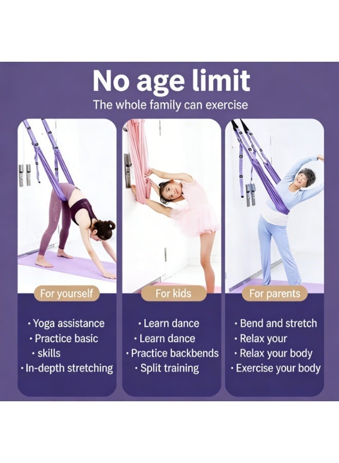 CKIKH aerial yoga ropes, arm resistance bands, elastic bands – pure ballet practice and chest, arm, and shoulder stretching straps, suitable for physical therapy, yoga, Pilates, stretching, and other sports. - Image 4