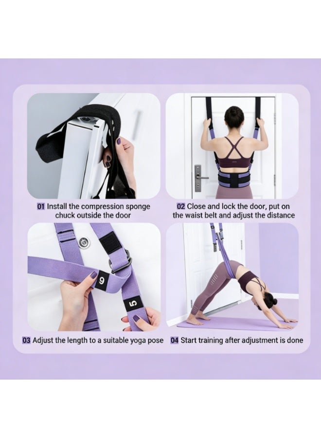 CKIKH aerial yoga ropes, arm resistance bands, elastic bands – pure ballet practice and chest, arm, and shoulder stretching straps, suitable for physical therapy, yoga, Pilates, stretching, and other sports. - Image 5