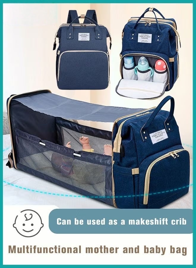 HOOKOR Baby Diaper Bag Backpack, Multifunction Diapers Changing Station for Boys Girls Outdoor and Travel, Infant Shower Gifts, Large Capacity, 900d Oxford, USB Port - Image 1