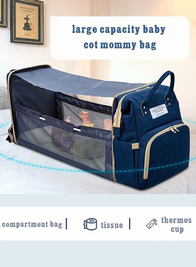 HOOKOR Baby Diaper Bag Backpack, Multifunction Diapers Changing Station for Boys Girls Outdoor and Travel, Infant Shower Gifts, Large Capacity, 900d Oxford, USB Port - Image 2