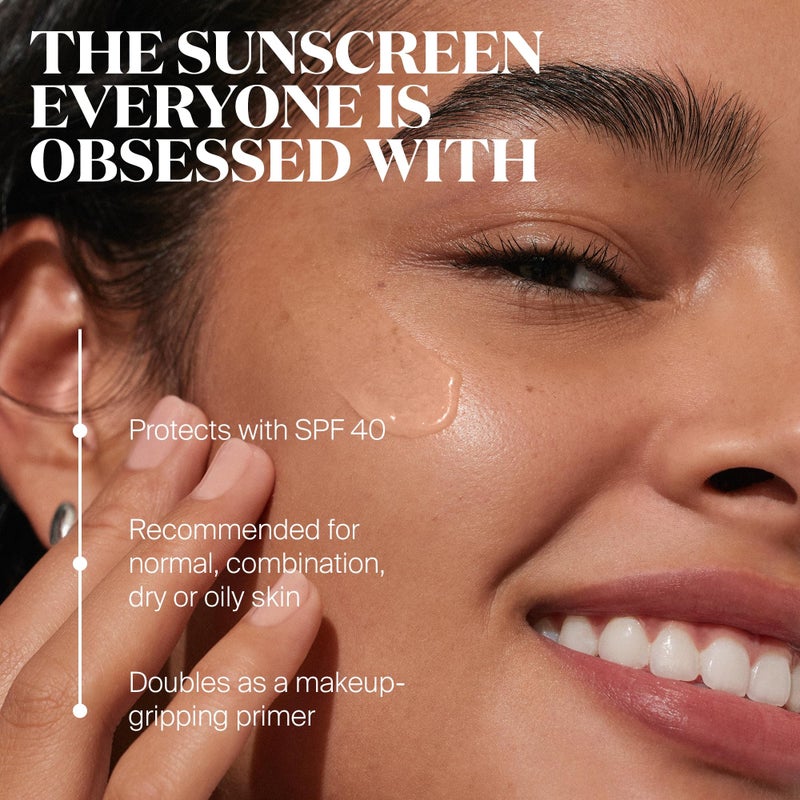 Supergoop! Unseen Clear Face Sunscreen - SPF 40 - Invisible + Broad Spectrum + Makeup-Gripping Primer - Weightless, Scentless, Oil Free - For All Skin Types & Tones - 1.7 fl oz - Image 2