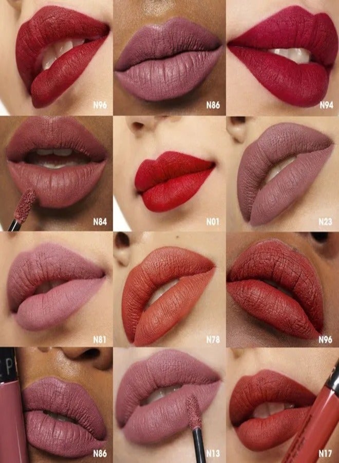 SEPHORA COLLECTION Cream Lip Stain 10HR Liquid Lipstick 123 Brownie - Matte Dark Brown 5ml