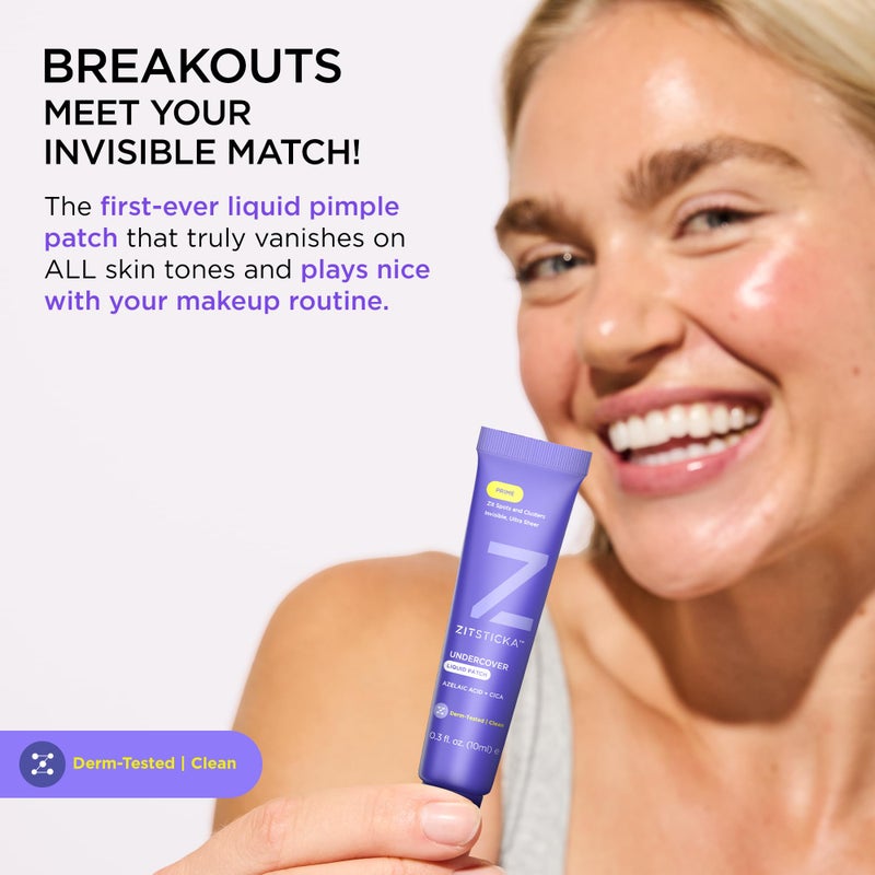 ZitSticka Liquid Pimple Patch - Invisible Pimple Patches for Face, Pimple Cream, Salicylic Acid Spot Cover For Face, Liquid Pimple Patch Large & Clear Fits to Makeup (Liquid Patch 0.3oz,10ml) - Image 2