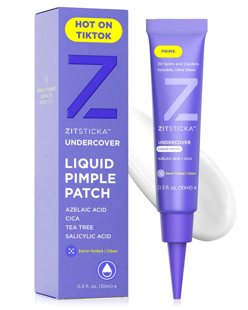ZitSticka Liquid Pimple Patch - Invisible Pimple Patches for Face, Pimple Cream, Salicylic Acid Spot Cover For Face, Liquid Pimple Patch Large & Clear Fits to Makeup (Liquid Patch 0.3oz,10ml) - Image 1