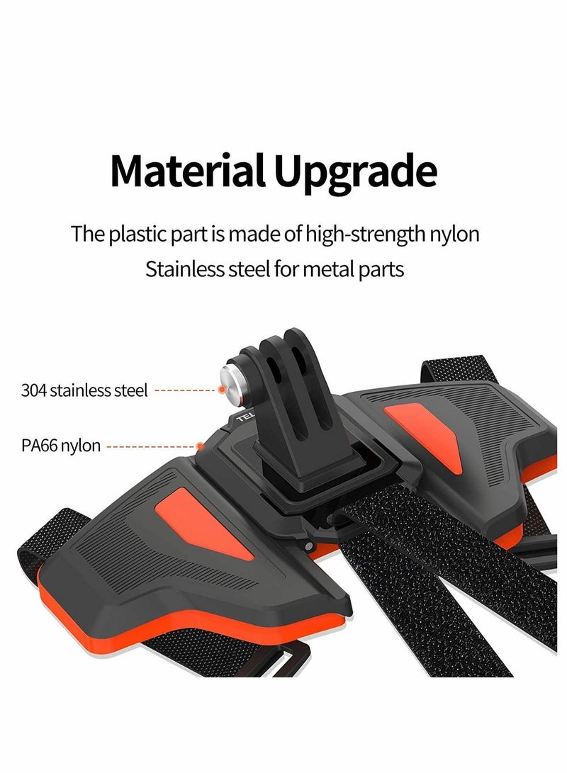 Captaintech Upgraded Motorcycle Helmet Chin Mount for GoPro Max Hero 10 9 8 7 6 5 Insta 360 One R One X DJI Osmo Cellphone and More Action Camera, with Go Pro Mount Adapter Screw Accessories - Image 4