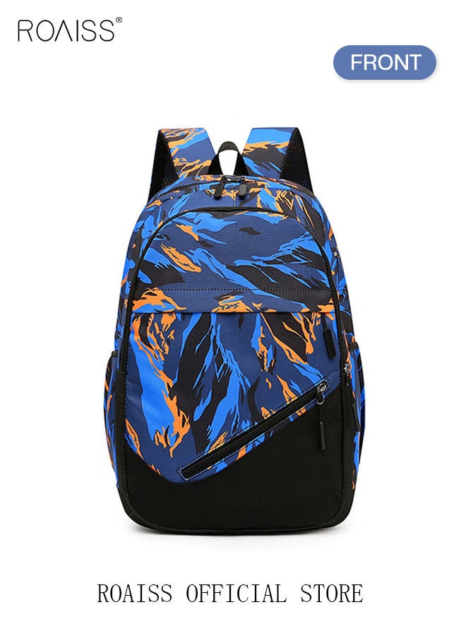 roaiss 3-Piece New Trendy Backpack High School Student Schoolbag Casual Camouflage Travel Backpack Large Capacity Computer Bag  - Image 5