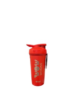 wow woman Blender Bottle Stainless Steel Shaker, Red, Bpa Free, Leak Proof 