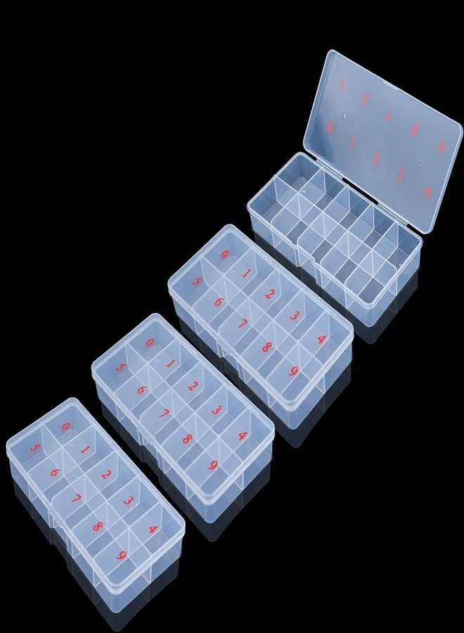Ruby Face Rubyface Nail Tip Box False Empty Nails Tips Organizer Storage, 10 Number Spaces Storage Case Container Nails Box Plastic Grid for Fingernails Crystal, Jewelry, Accessories (White 1 pcs) - Image 5