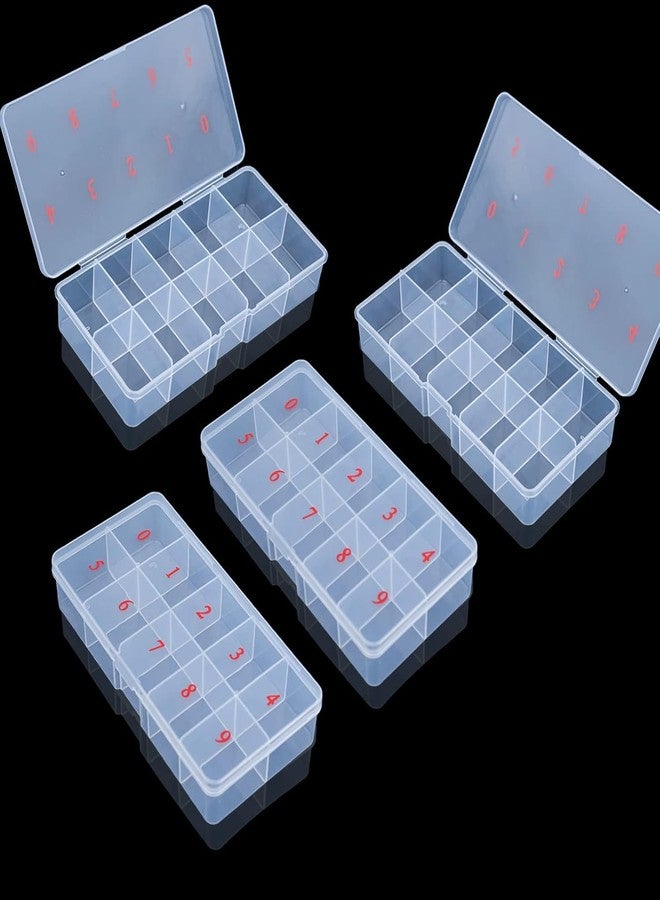 Ruby Face Rubyface Nail Tip Box False Empty Nails Tips Organizer Storage, 10 Number Spaces Storage Case Container Nails Box Plastic Grid for Fingernails Crystal, Jewelry, Accessories (White 1 pcs) - Image 3