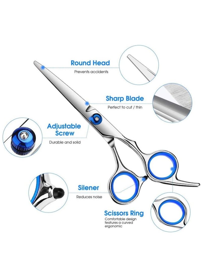 Y&D Hair Cutting Scissors Kits, 10 Pcs Stainless Steel Hairdressing Shears Set Professional Thinning  - Image 2