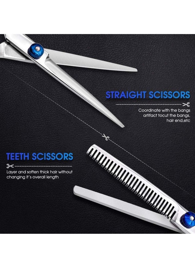 Y&D Hair Cutting Scissors Kits, 10 Pcs Stainless Steel Hairdressing Shears Set Professional Thinning  - Image 5