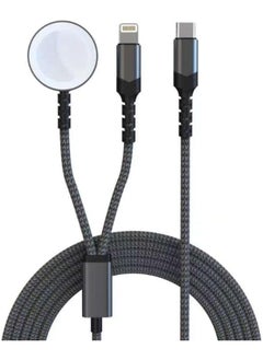 Trands Trands TR-CA8724 2-in-1 Wireless Charging Cable, Black  - Image 1