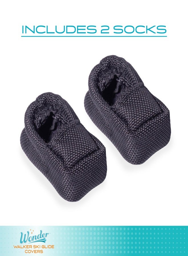 Stander Wonder Walker Ski Glide Sock Covers, Universal Walker Accessories for Standard Walkers, Fabric Floor Protectors for Seniors, Fits Most Walker Ski Glides, Compatible with Stander Wonder Walkers - Image 5