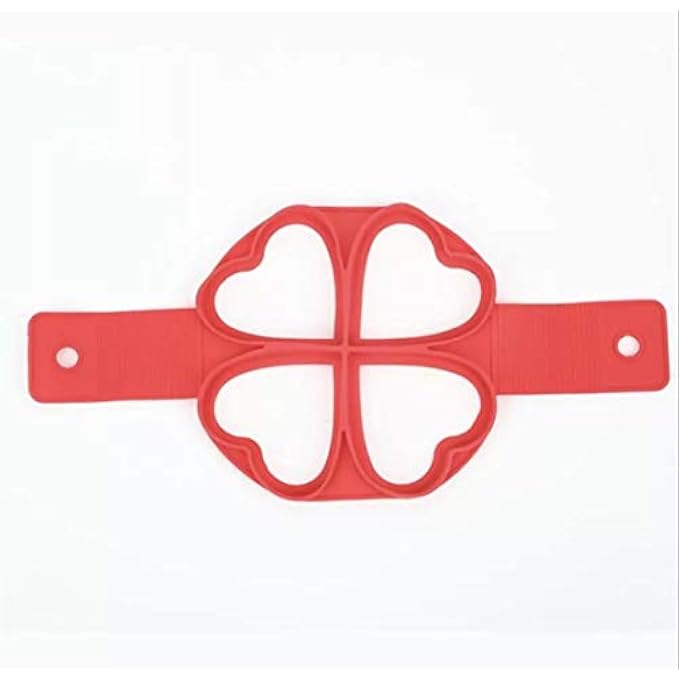 CCC Egg Pancake Ring Nonstick Pancake Maker Mold Silicone Egg Cooker Fried Egg Shaper Omelet Moulds For Kitchen Baking Accessories Heart Shape - Image 5