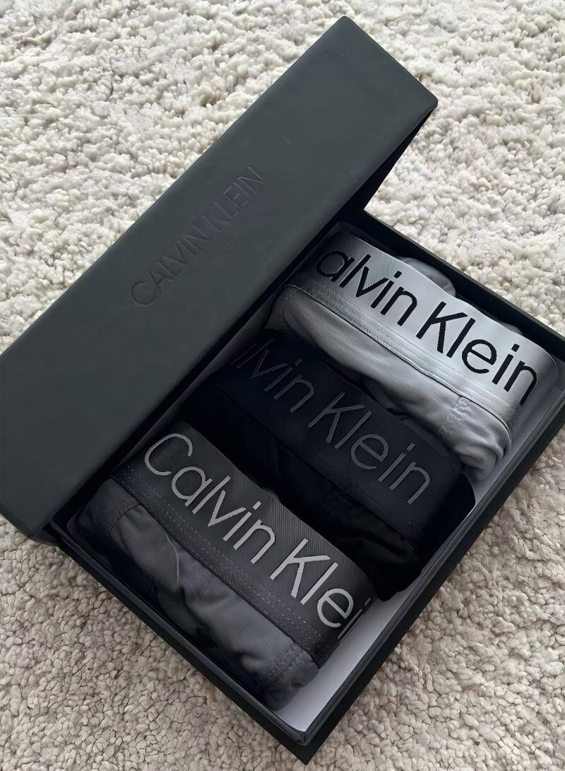 سي كيه برودكتس سراويل داخلية للرجال بوكسر (3 قطع في علبة هدايا) قطن، المقاس: XXL - Image 4