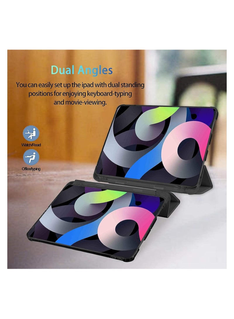 ELTRAZONE iPad Air 4 Case 2020, iPad Air 4th Generation Case with Pencil Holder [Full Body Protection + Apple 2nd Pencil Charging and Auto Wake/Sleep] Smart Stand Cover Case for iPad Air 4 10.9 (Black) - Image 5