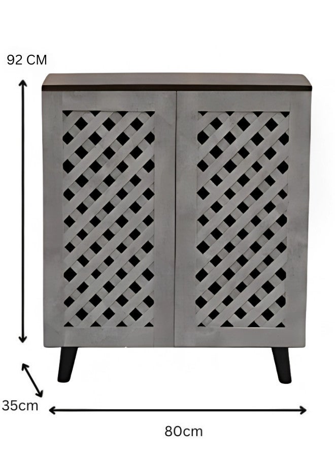 ALWASIT HOME Modern Wooden Shoe Cabinet, Shoes Rack With Storage, Shelf Cabinet - Image 2
