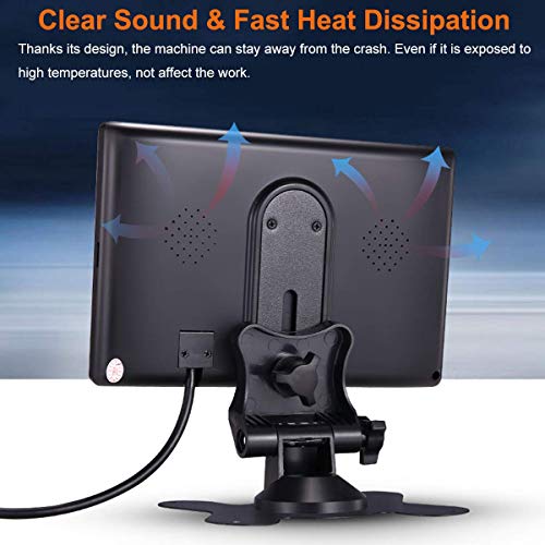 lychee Vehicle On-Dash Backup Monitor, 7" Digital HD Car TFT LCD Color Screen Display with 2 Video Input for Rear View Camera(800x 480) - Image 4