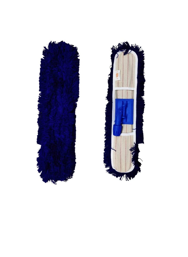 Washable Dust Mop Pad Replacement Head & Refill Reusable Looped End Blue  - Image 3