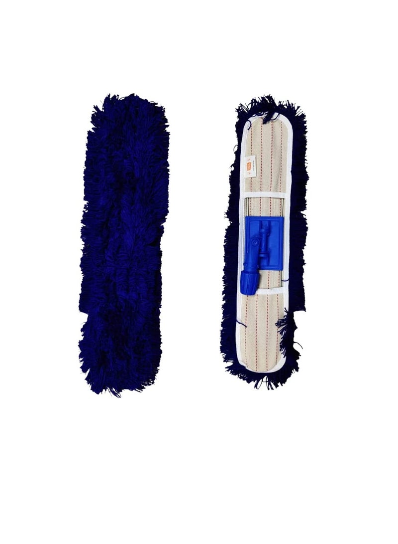 Washable Dust Mop Pad Replacement Head & Refill Reusable Looped End Blue  - Image 2