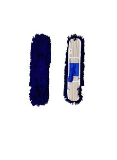 Washable Dust Mop Pad Replacement Head & Refill Reusable Looped End Blue